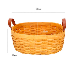 Panier de rangement en bambou tissé avec poignée ; Paniers à fruits SISU BB-003 Fabriqué au Vietnam - Product Image 6