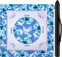 Housse de table de mahjong 31,5 pouces x 31,5 pouces, motif colombe bleue, imperméable, antidérapante, anti-bruit