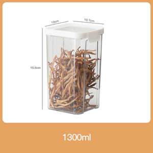 Moisture Resistant PET Plastic Sealed <b>Storage</b> Canister Clear Visible Design Eco-Friendly <b>Stackable</b> Kitchen Food Container for - Product Image 1