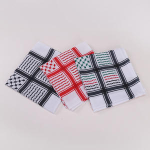 Nouveau foulard carré arabe pour hommes, shemagh keffiyeh, style moyen-oriental palestinien Yaser Arafat, imprimé polyester respirant pour la tête et le cou - Product Image 1