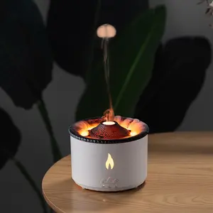 불꽃 아로마 디퓨저 화산 가습기 아로마 테라피 기계 램프 소녀 하트 꿈 세라믹 램프 탁상 장식