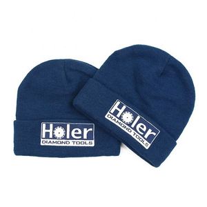 Custom Unisex Solid Color Beanies Winter Knitted <b>Hat</b> with Embroidery Logo Acrylic Beanie - Product Image 2