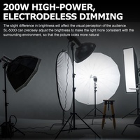 ZSYB BKL-SL500D Télécommande CRI97 Réglable 200W Équipement Professionnel de Photographie Studio Lumière LED Vidéo