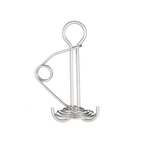 Perno de sujeción para tienda de campaña Octopus, con hebilla de cuerda antiviento, hebilla de resorte, estaca de tienda de campaña tipo espina de pescado, de acero inoxidable, con hebilla de cuerda antiviento - Product Image 1