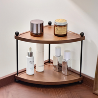 Outils d'organisation pour le rangement à domicile, étagère de rangement, étagère d'angle en bois triangulaire à 3 niveaux