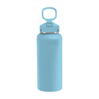 Bouteille d'eau portable sans BPA avec couvercle à paille, étanche, grande capacité, réutilisable, pour sport, extérieur, gym, voyage, avec logo personnalisé