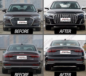 ชุดบอดี้รถยนต์สำหรับ D5 <span class=keywords><strong>A8L</strong></span> รถ <span class=keywords><strong>Audi</strong></span> A8 2018-2022 50 55 <span class=keywords><strong>60</strong></span> TDI <span class=keywords><strong>TFSI</strong></span> Quattro อัพเกรดเป็น2023 + ไฟหน้า D5PA Horch - Product Image 2
