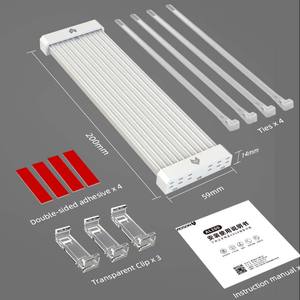 Cable de Extensión ARGB de Alta Calidad COOLMOON para PC Gaming, Cables Blancos para PC <span class=keywords><strong>RGB</strong></span>, Soporte OEM, Cable de Extensión ARGB de <span class=keywords><strong>24</strong></span> Pines y 5v para Caja de Ordenador - Product Image 4