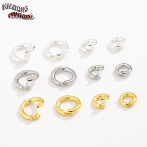 Nantong Half Moon Clasp Gold Plated <b>Copper</b> Jewelry Findings For <b>Bracelet</b> Making DIY Accessories Middle Size - Product Image 2