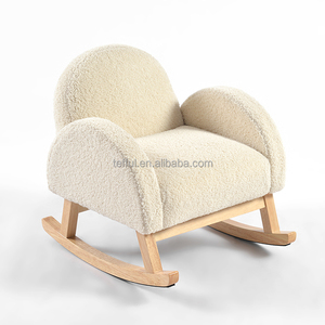 Sillón Mecedora Teddy Blanco Boucle para Niños, Ideal para Lectura y Relajación - Product Image 2