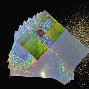홀로그램 스티커 종이 레이저 잉크젯 프린터 인쇄 비닐 A4 크기 방수 무지개 비닐 자체 접착 종이