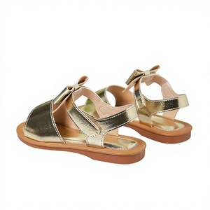 HZBC Sandali piatti da principessa con fiocco per ragazza, chiusura con velcro, suola in gomma antiscivolo, <span class=keywords><strong>scarpe</strong></span> primavera estate - Product Image 4