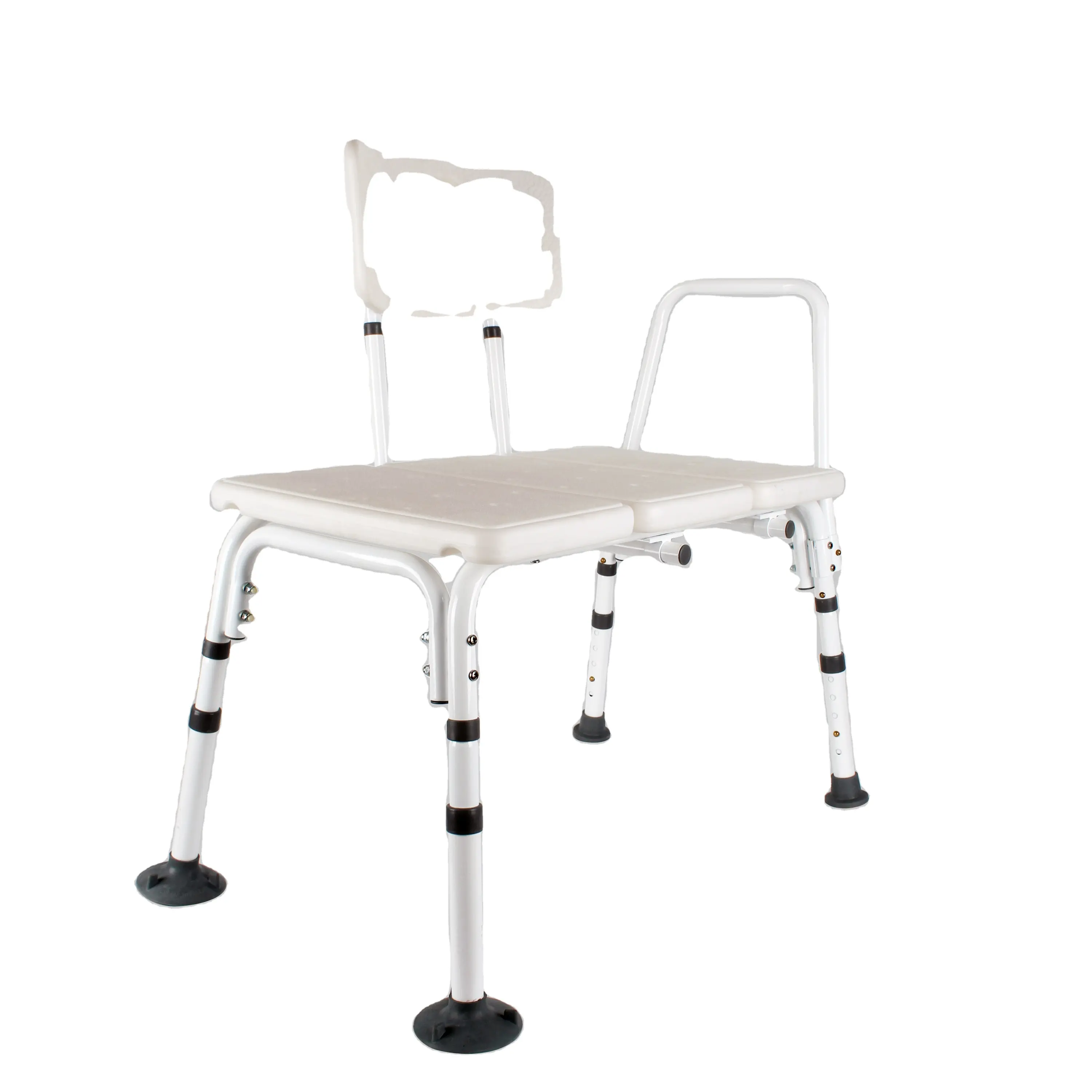 Suprimentos para cuidados de saúde, cadeiras ajustáveis de alumínio para assistência ao banheiro e banho, cadeiras para idosos