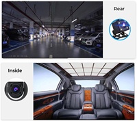 Dash Cam 1080P HD Dash Camera pour voitures avant arrière et intérieur caméra de voiture avec grand Angle 3 canaux G-Sensor enregistrement en boucle