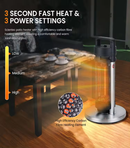 <span class=keywords><strong>Chauffage</strong></span> <span class=keywords><strong>infrarouge</strong></span> électrique portable autonome le plus avantageux de 1200 W pour salle de restaurant - Product Image 4