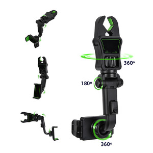 Car Phone Holder Rearview Mirror Mount 360 Degree Rotation Universal Windshield Mount For In Vehicle Use - Product Image 5