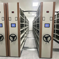 Système d'archivage mobile intelligent à entraînement motorisé, compact, en acier, avec surveillance numérique, pour bibliothèque moderne