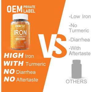 वयस्कों के लिए निजी लेबल वेगन आयरन गुम्मीज विटामिन सी खाद्य ग्रेड 2 वर्ष की शेल्फ लाइफ आयरन की कमी वाले एनीमिया के लिए - Product Image 6