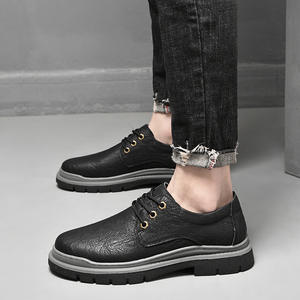 Zapatos de Trabajo Transpirables para Hombre 2026 |   Zapatos Vintage con Cordones y Punta Redonda |   Zapatos Casuales de Mezclilla Estilo Británico con Parte Superior Suave - Product Image 4