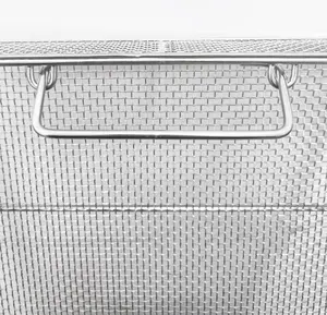 Customized Stainless Steel Medical Disinfect Woven Wire Mesh Basket Shallow Wire Mesh Basket Metal Wire Golf Basket
