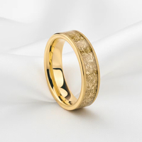 Bagues de mariage de luxe en gros, plaquées or, sablées, pour couple, en carbure de tungstène, pour hommes et femmes, bague tendance