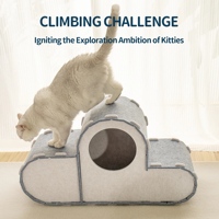 Tunnel pour chat en feutre, lit multifonctionnel, griffoir, condo modulaire pour chat, maison pour animaux de compagnie assemblée, tunnel de jeu pour chaton d'intérieur