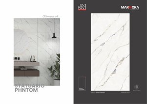 Statuario Carreaux de sol et de mur en porcelaine sans fin brillant 600x1200 | Grand format de qualité supérieure 24x48 | Salle de bain moderne durable antidérapante - Product Image 5