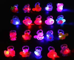 Rave Party Favors Led Glow Rings <b>Light</b> <b>up</b> Flashing Finger Rings Children Birthday Party Gift Classroom Rewards Prizes Treasure - Product Image 3