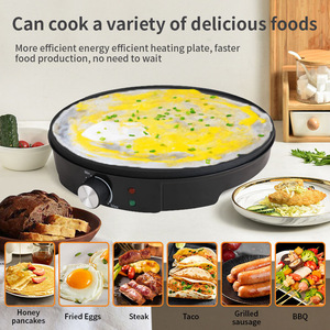 Electric Crepe Maker 30cm Non-Stick <b>PTFE</b> Adjustable Temperature Control Double-Sided Heating For Breakfast Cooking - Product Image 3