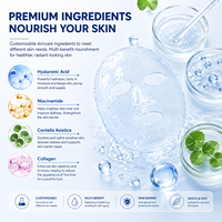 Masque facial hydratant végétalien blanchissant et rafraîchissant en hydrogel anti-âge pour la beauté et la récupération, vente chaude, OEM ODM