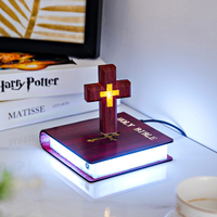 Precio de fábrica Regalos de Navidad Biblia de levitación magnética Artículos para el hogar Cruz flotante de levitación única Biblia Decoración para el hogar