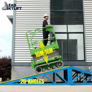 Envío Gratis 4m 6m 8m 10m 12m 14m 16m Plataforma de Trabajo Aéreo Autopropulsada de Oruga Portátil Elevador de Tijera Eléctrico - Product Image 2