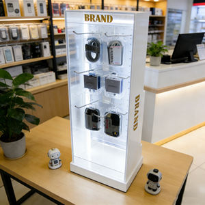 Exhibidor de Esquina Portátil Personalizado Tinya de Acrílico con Ganchos para Accesorios de Teléfono, Adaptador, Cargador, Cable USB para Tiendas Minoristas - Product Image 2