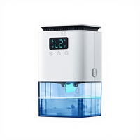 Déshumidificateur portable mini déshumidifiant R290 à commande électronique, affichage LED, faible bruit, construction en plastique, pour usage domestique et VR, 30 m²