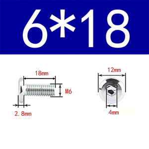 Tornillo de Cabeza Hexagonal M6 X 20 GR5, Acero con Óxido Negro, Diámetro de Cabeza de 12 mm, Lado Hexagonal de 4 mm con Tuercas para Fijación Industrial - Product Image 5