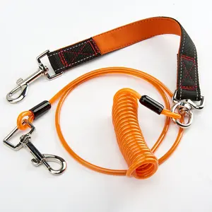 伸缩式塑料涂层钢卷铅绳系带电缆安全系绳狗