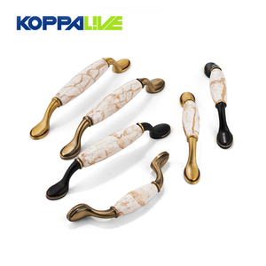 Koppalive Retro Solid Brass Dresser Drawer Pull Kitchen Cabinet <strong>Door</strong> <strong>Handle</strong> Antique Bronze <strong>Ceramic</strong> Furniture <strong>Handles</strong> - Product Image 1