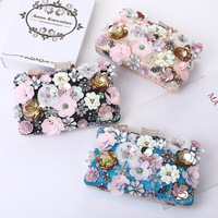 Sac de soirée pour femme, nouvelle mode, vente chaude, sac à main géométrique pour mariage, bandoulière en polyester, broderie perlée