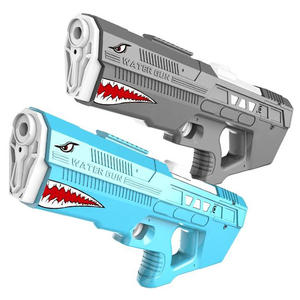 新款大型电动鲨鱼水枪夏季户外防水沙滩沙滩水上游戏战斗大容量水枪玩具 - Product Image 1