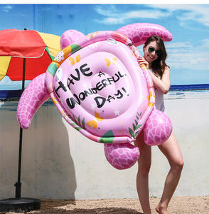 2024 Waterpark Zeeschildpad Schildpad Zwembad Drijft Kersenkinderen Opblaasbare Ride-Ons Mount Zwemring Zwevende Mat Ligstoel - Product Image 3