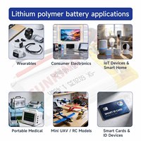 SUNKING Baterai Lithium Polymer Isi Ulang 3.7V 550mAh untuk Sepeda Listrik/Skuter Model 453040 (4.5x30x40mm)