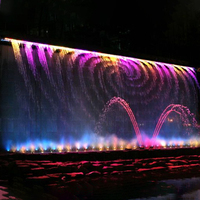 Fuente Digital de Cascada de Agua Water Faery, Cortina de Agua de Acero Inoxidable, Pantalla de Agua Programable para Vestíbulo de Hotel y Atrio de Centro Comercial