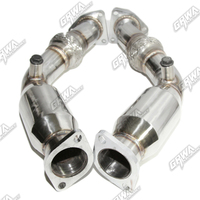 GRWA knalpot dipoles baja tahan karat, pipa pembuangan untuk Nissan 350z G35 370z G37 FX35 FX37 Q50 Q60 VQ35HR VQ37