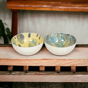 Juego de vajilla esmaltada con estampado de metal, 2 cuencos decorativos para servir, hogar, Hotel, cuenco de metal sostenible, cuenco para servir comida - Product Image 5