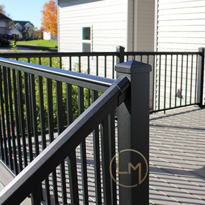 Clôture moderne en aluminium noir et fer forgé pour balcon et rampes d'<span class=keywords><strong>escalier</strong></span> - Résistante à l'eau et à la rouille, installation facile DIY - Product Image 5