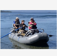 Precio Económico Balsa Inflable Autovaciante de PVC con Drop Stitch para 3 Personas, para Remo o Pesca con Mosca en Río, con Marco de Aluminio