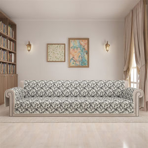 Funda de Repuesto para Sofá de 3 Plazas con Diseño Floral, Lavable, Antideslizante, Elástica, Protector de Sofá para Sala de Estar, Duradera - Product Image 6