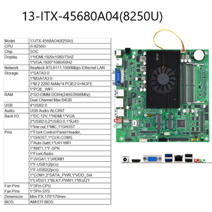 Mini Placa Base IX86 para Mini PC con CPU SOC Intel <span class=keywords><strong>I5</strong></span> <span class=keywords><strong>8250u</strong></span> I7 8550u, Placa Base ITX - Product Image 3