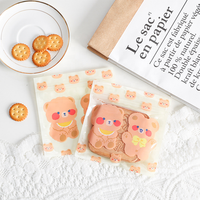 Sachet de conservation alimentaire scellé petit format motif dessin animé, pour bonbons gélifiés, fruits secs, noix de cajou, bonbons, biscuits, petit sac en plastique avec fermeture éclair