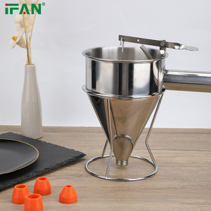 IFAN Dụng cụ làm bánh bằng kim loại chất lượng cao Dụng cụ làm bánh kếp cầm tay hình nón tiện ích bánh quy - Product Image 4